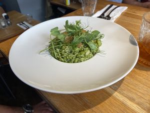 Peas risotto: very tasty and cheesy  at Meatless District - Da Costabuurt in Amsterdam