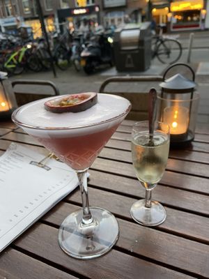 Cocktail Pornstar martini with side of prosecco: too sweet  at Meatless District - Da Costabuurt in Amsterdam
