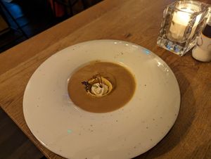 Chanterelle Bisque at Meatless District - Da Costabuurt in Amsterdam