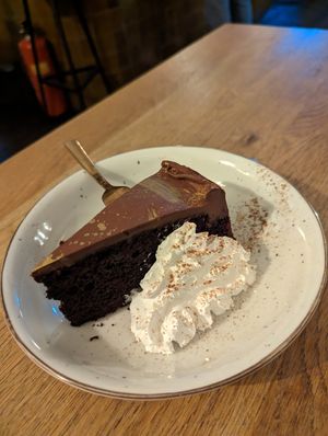 Belgian chocolate cake at Meatless District - Da Costabuurt in Amsterdam