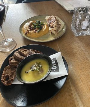 Pumpkin dip & faux gras  at Meatless District - Da Costabuurt in Amsterdam