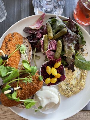 Croquette on bread  at Meatless District - Da Costabuurt in Amsterdam