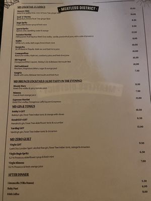 Cocktails Jan 2024  at Meatless District - Da Costabuurt in Amsterdam