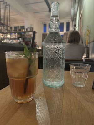 black tea sparkling lemonadee  at Meatless District - Da Costabuurt in Amsterdam