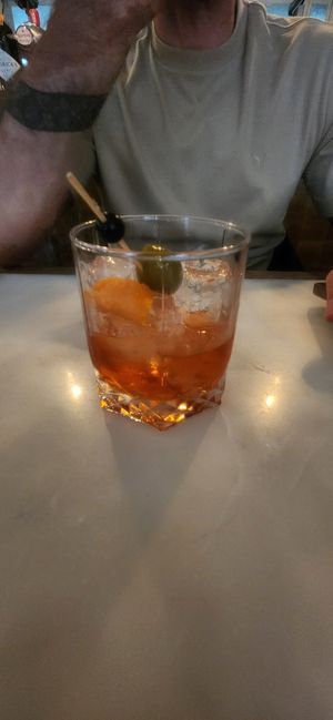 Olive oil negroni at Meatless District - Da Costabuurt in Amsterdam
