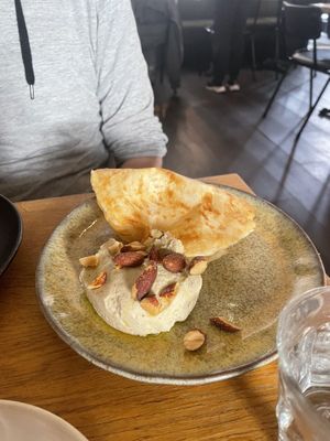 Smoked aubergine dip with lovely bread  at Meatless District - Da Costabuurt in Amsterdam