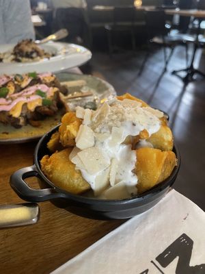 Smashed potatoes  at Meatless District - Da Costabuurt in Amsterdam