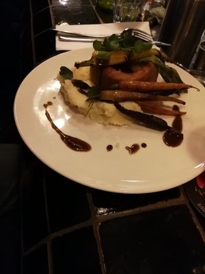 lentil pie with mashed potatoes and mushrooms - amazing!! at Meatless District - Da Costabuurt in Amsterdam