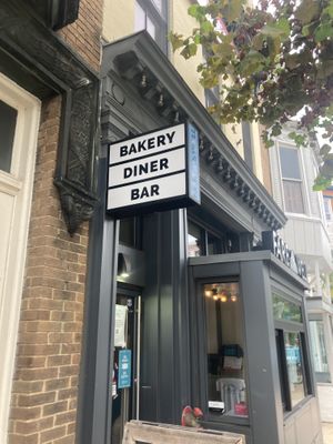 Outside  at Sticky Fingers Diner in Washington