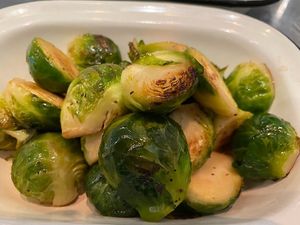Sautéd brussels sprouts at Sticky Fingers Diner in Washington