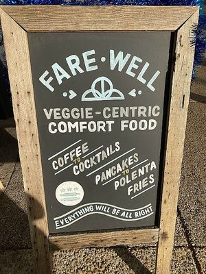 Exterior sign  at Sticky Fingers Diner in Washington