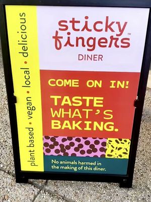 Vegan Dinner, bar and bakery   at Sticky Fingers Diner in Washington