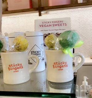 Vegan cake pops  at Sticky Fingers Diner in Washington