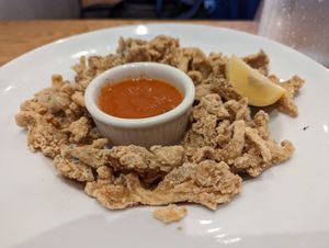 Oyster mushroom calamari at Sticky Fingers Diner in Washington