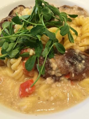 Mushroom Scampi - wheat free pasta option at Sticky Fingers Diner in Washington