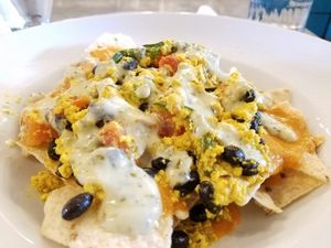 chilequeles at Sticky Fingers Diner in Washington