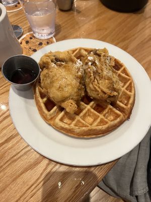 Seitan & waffles  at Sticky Fingers Diner in Washington