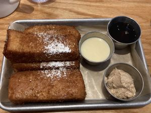 French toast sticks ($15, listed as $8 on the menu)  at Sticky Fingers Diner in Washington