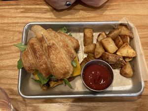 Arugula Shroom Croissant  at Sticky Fingers Diner in Washington