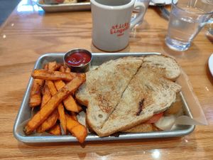 Croque monsieur at Sticky Fingers Diner in Washington
