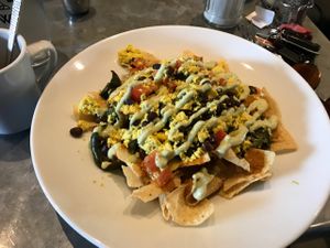 chilaquiles at Sticky Fingers Diner in Washington