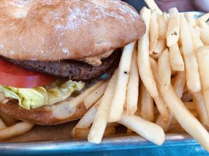 Mexican burger  at Sticky Fingers Diner in Washington
