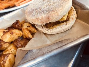 Breakfast muffin  at Sticky Fingers Diner in Washington