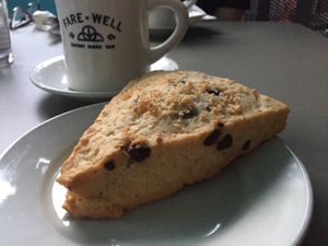 Chocolate chip scone  at Sticky Fingers Diner in Washington