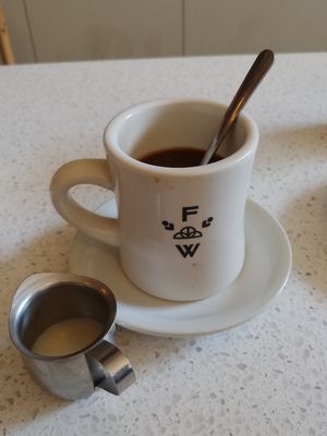 $2.50 Coffee with Oat Milk at Sticky Fingers Diner in Washington