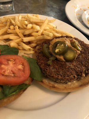 Mexicali burger  at Sticky Fingers Diner in Washington