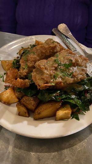 Great meal - the Chickpea Seitan steak - fantastic at Sticky Fingers Diner in Washington