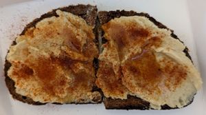Hummus Toast at Kiva in Portland