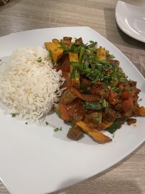 Food was not warm and bland  at Sattva by Govinda in Aguas Calientes