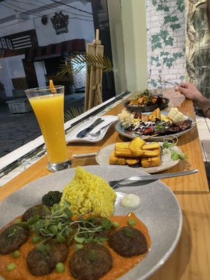 We ordered three things at every meal because we kept wanting to try new things! Everything was AMAZING!!  at Sattva by Govinda in Aguas Calientes