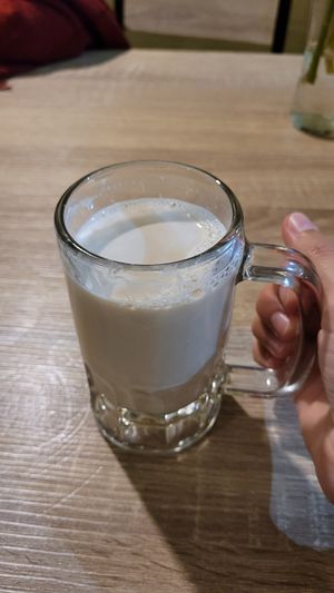 Sesame milk at Sattva by Govinda in Aguas Calientes