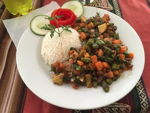 Saltado at Sattva by Govinda in Aguas Calientes