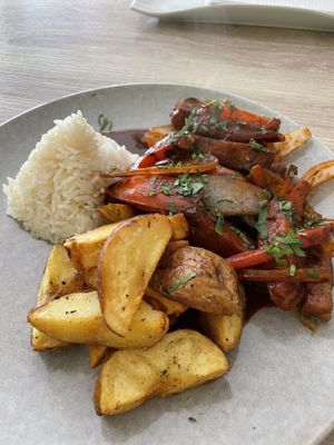 Lomo saltado   at Sattva by Govinda in Aguas Calientes