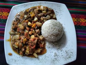 Govinda curry at Sattva by Govinda in Aguas Calientes