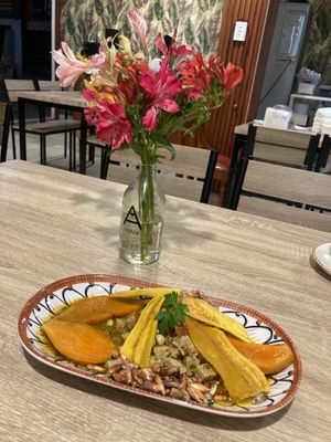 Ceviche at Sattva by Govinda in Aguas Calientes