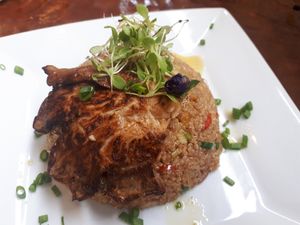 Chaufa de Quinua 35 Soles at Sattva by Govinda in Aguas Calientes