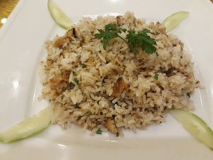 Fried rice salted 'fish' (seaweed and tofu) at Loving Hut Vegan Kitchen in Ho Chi Minh City