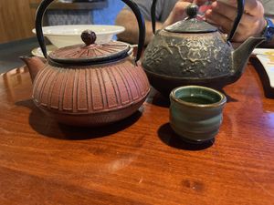Oolong and earl grey tea  at Bayberry Vegan Cafe in Woburn