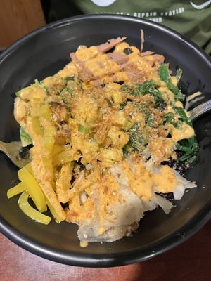 Seitan sushi bowl   at Bayberry Vegan Cafe in Woburn