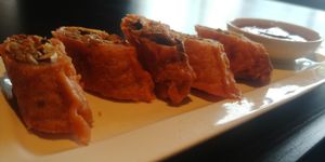 Crispy tofu skins were decent at Bayberry Vegan Cafe in Woburn