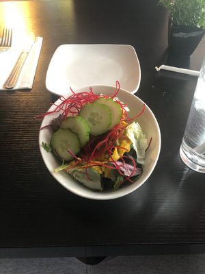 Green salad  at Bayberry Vegan Cafe in Woburn