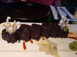 Mushroom surprising at Bayberry Vegan Cafe in Woburn