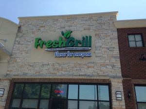 outside at Fresh Grill in Johns Creek