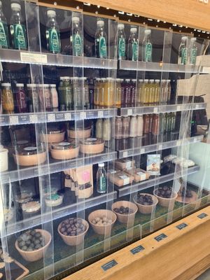 Broad selection of juices, bowls, savory and sweet snacks at BeBo Cold Press in Barcelona