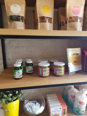 Some "health" Products at BeBo Cold Press in Barcelona