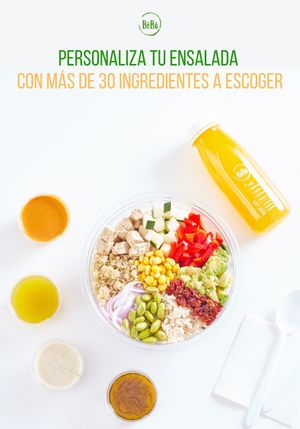 Make your own salad at BeBo Cold Press in Barcelona